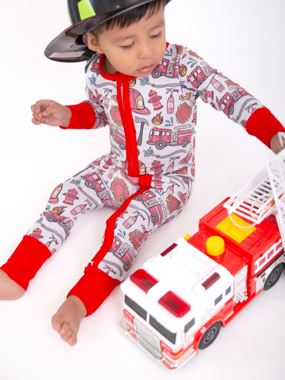 Bamboo Firetruck Print, Footie NWT multiple sizes